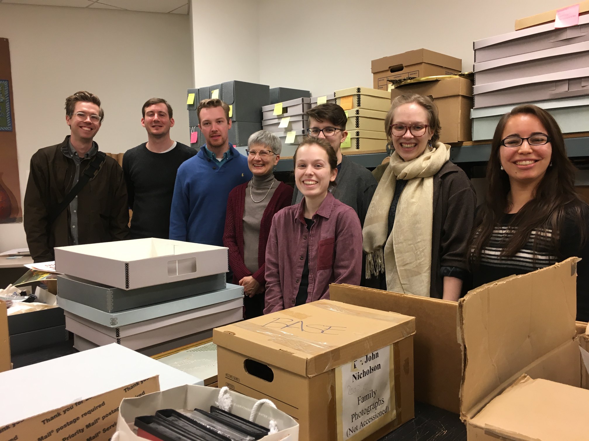 Students at Hellenic Museum Archive